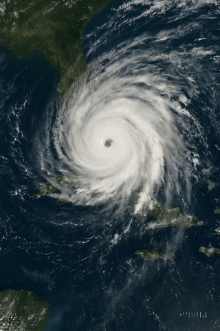 Imagen satelital de huracán